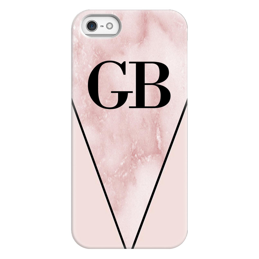 Personalised Pink x Rosa Marble Contrast iPhone 5/5s/SE (2016) Case