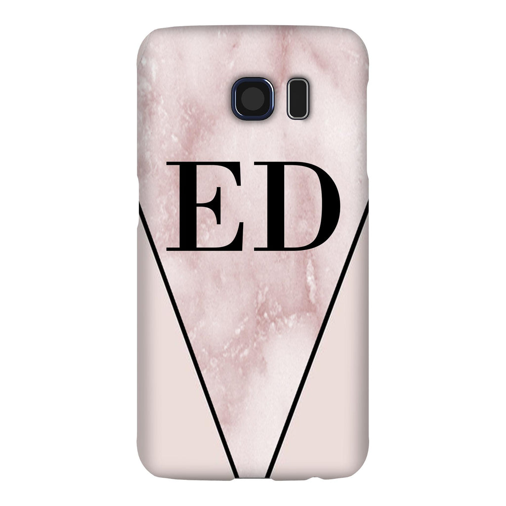Personalised Pink x Rosa Marble Contrast Samsung Galaxy S6 Case
