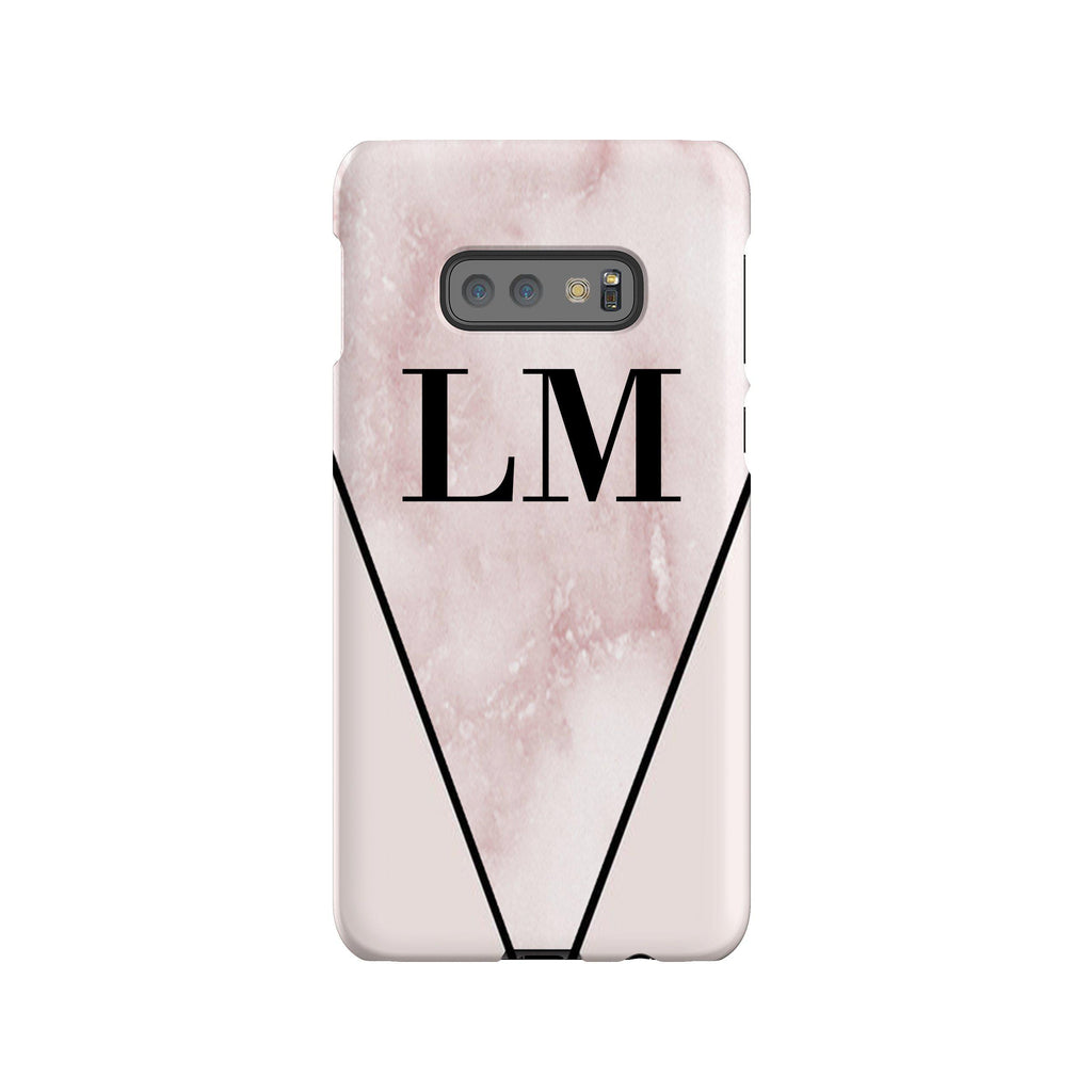 Personalised Pink x Rosa Marble Contrast Samsung Galaxy S10e Case