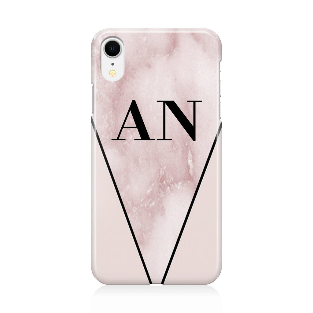 Personalised Pink x Rosa Marble Contrast iPhone XR Case