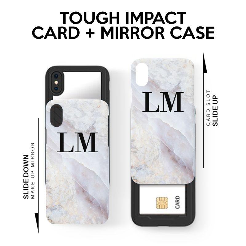 Personalised Stone Marble Initials iPhone 12 Case