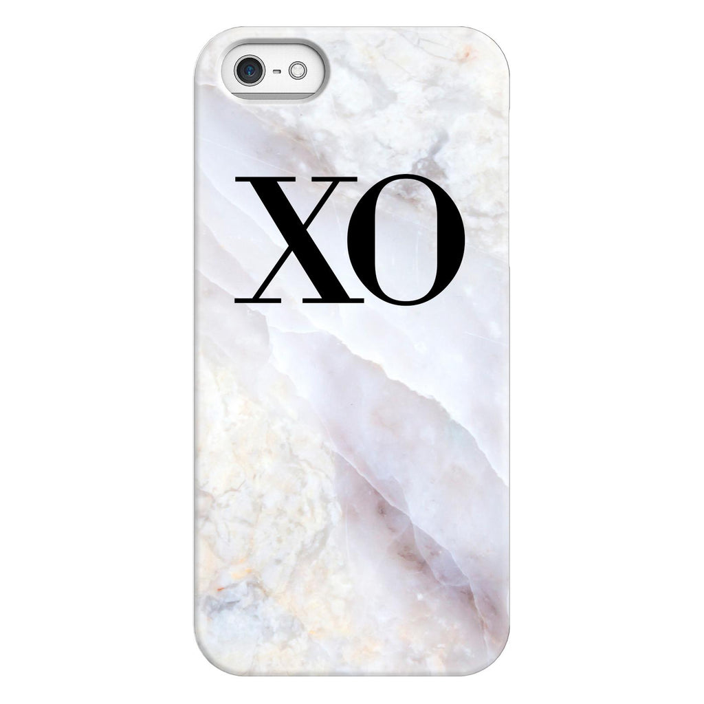 Personalised Stone Marble Initials iPhone 5/5s/SE (2016) Case
