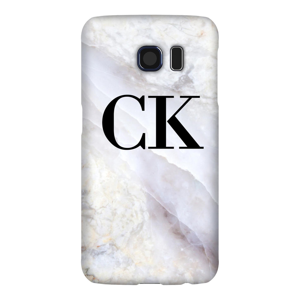 Personalised Stone Marble Initials Samsung Galaxy S6 Edge Case