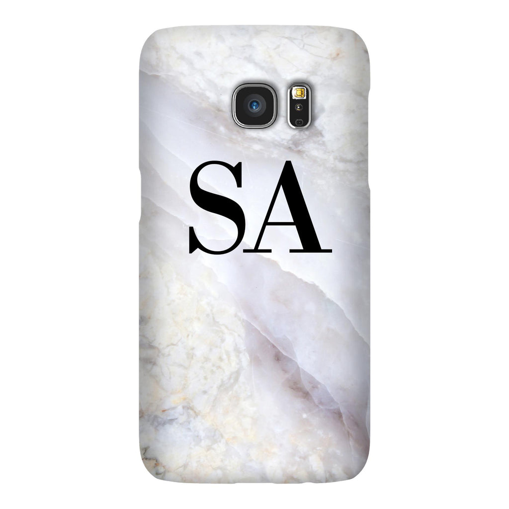 Personalised Stone Marble Initials Samsung Galaxy S7 Case
