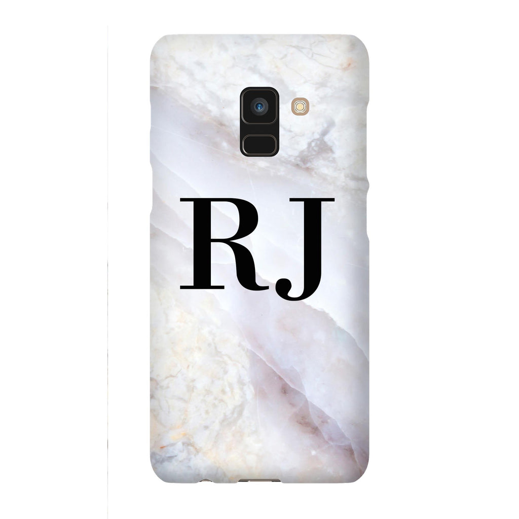Personalised Stone Marble Initials Samsung Galaxy A8 Case