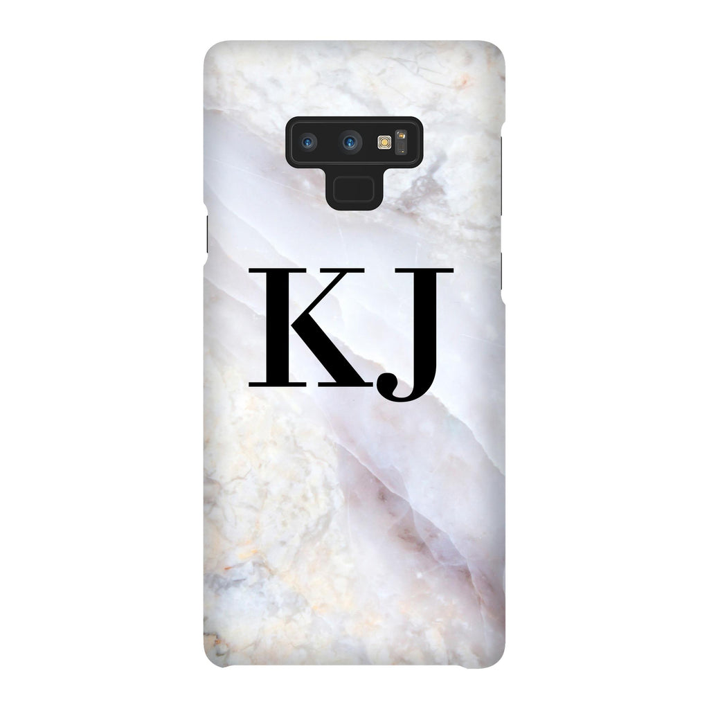 Personalised Stone Marble Initials Samsung Galaxy Note 9 Case