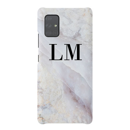 Personalised Stone Marble Initials Samsung Galaxy A51 Case