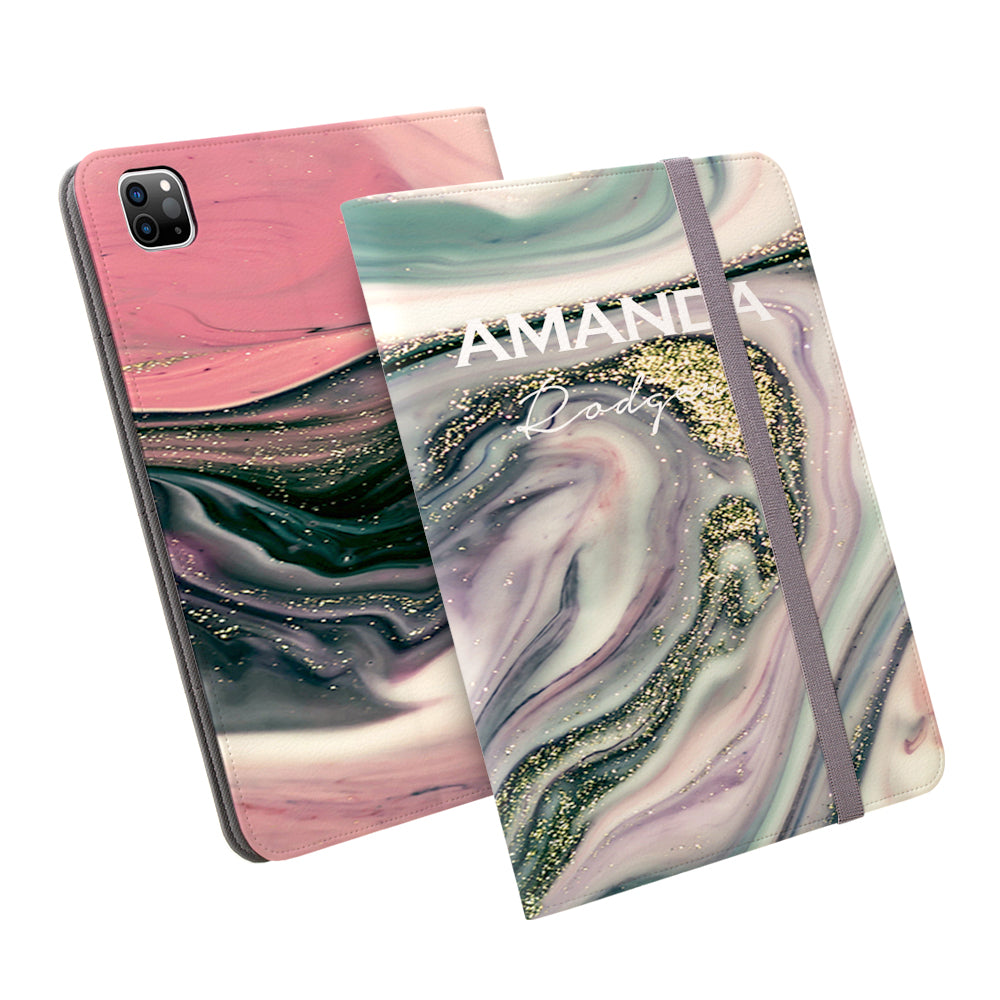 Personalised Swirl Marble Name iPad Pro Case