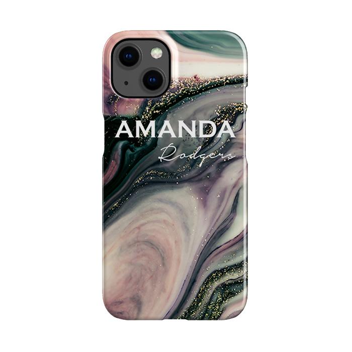 Personalised Swirl Marble Name iPhone 15 Plus Case