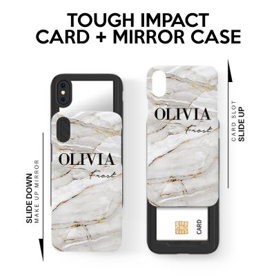 Personalised Cream Marble Name Samsung Galaxy S20 Case