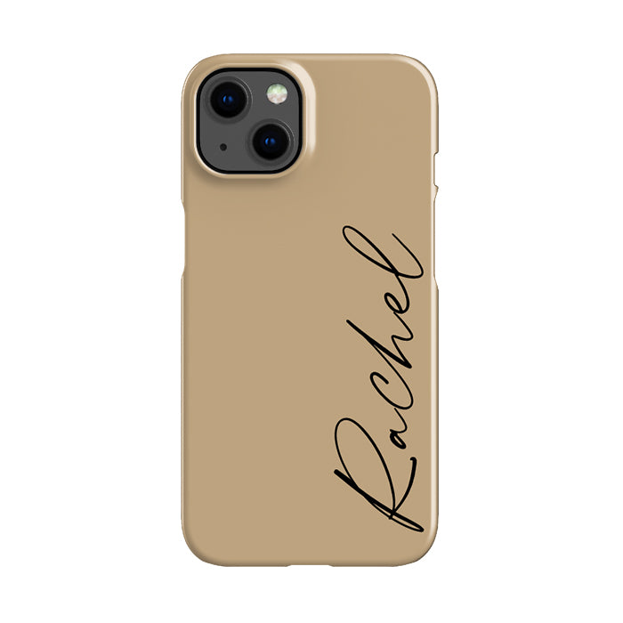 Personalised Tan Name iPhone 13 Mini Case