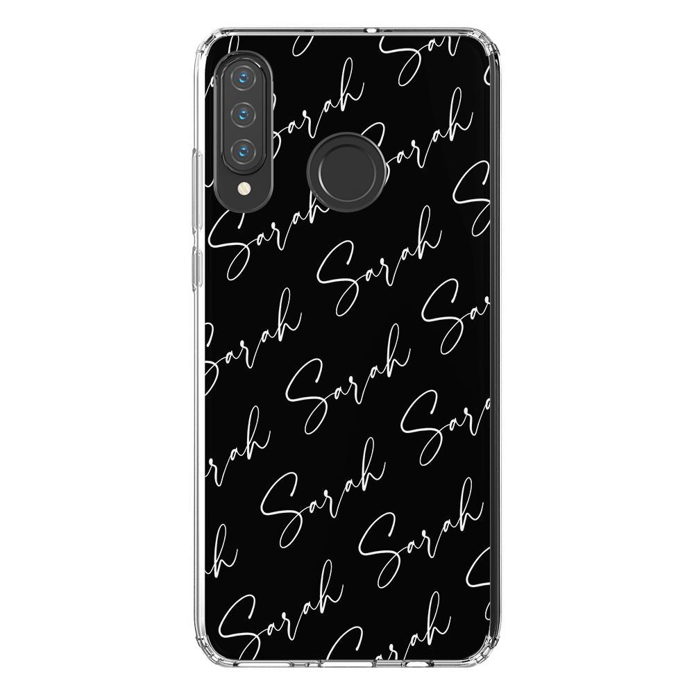 Personalised Script Name All Over Huawei P30 Lite Case