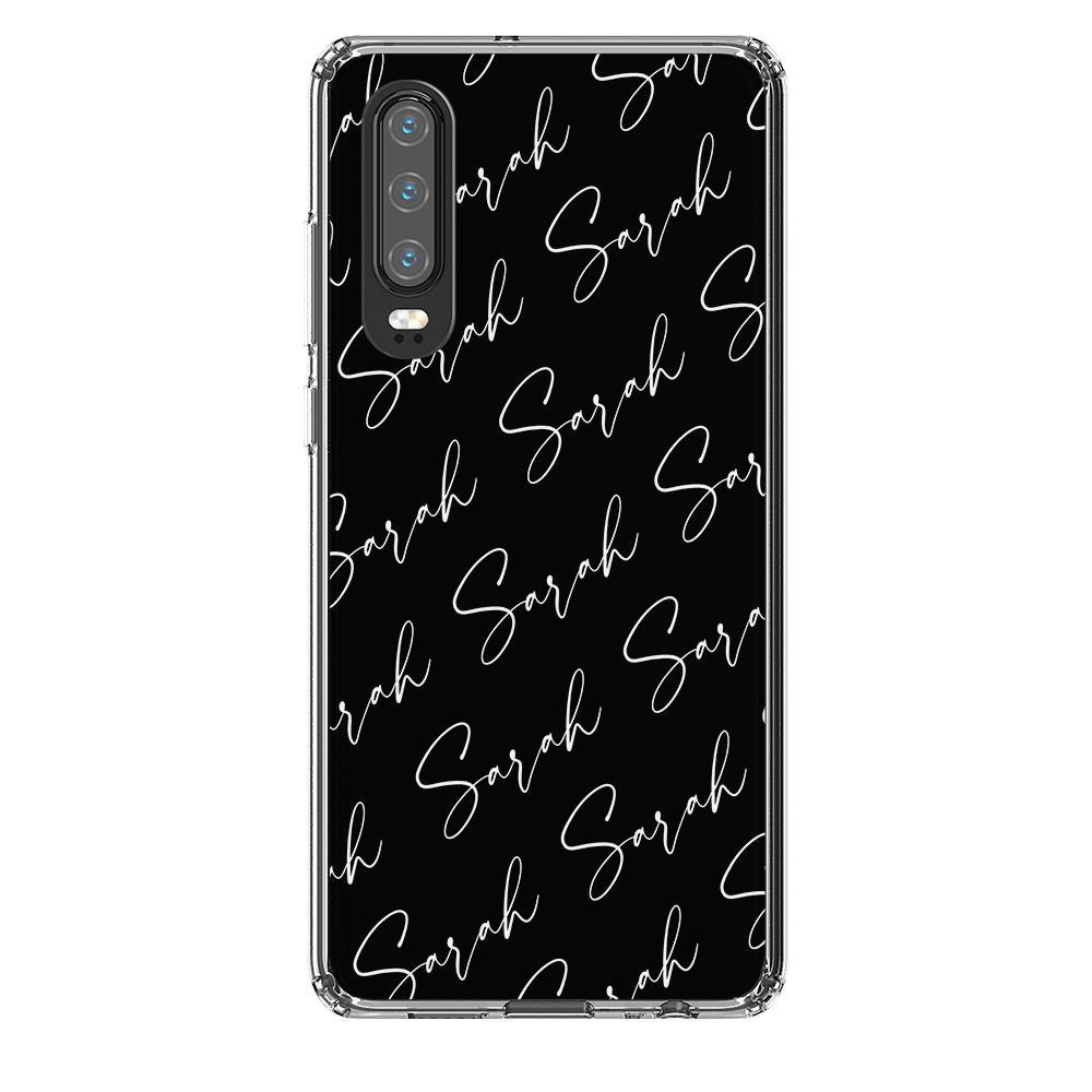 Personalised Script Name All Over Huawei P30 Case