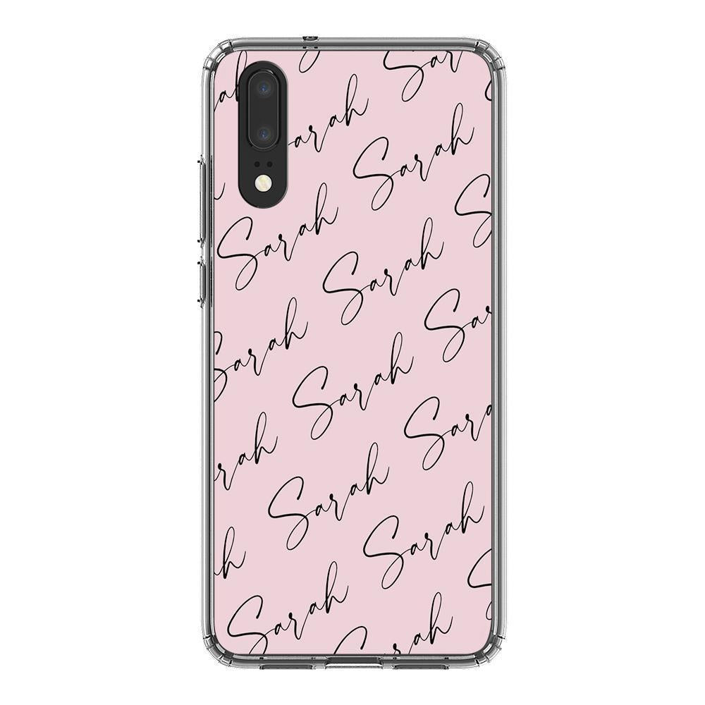 Personalised Script Name All Over Huawei P20 Case