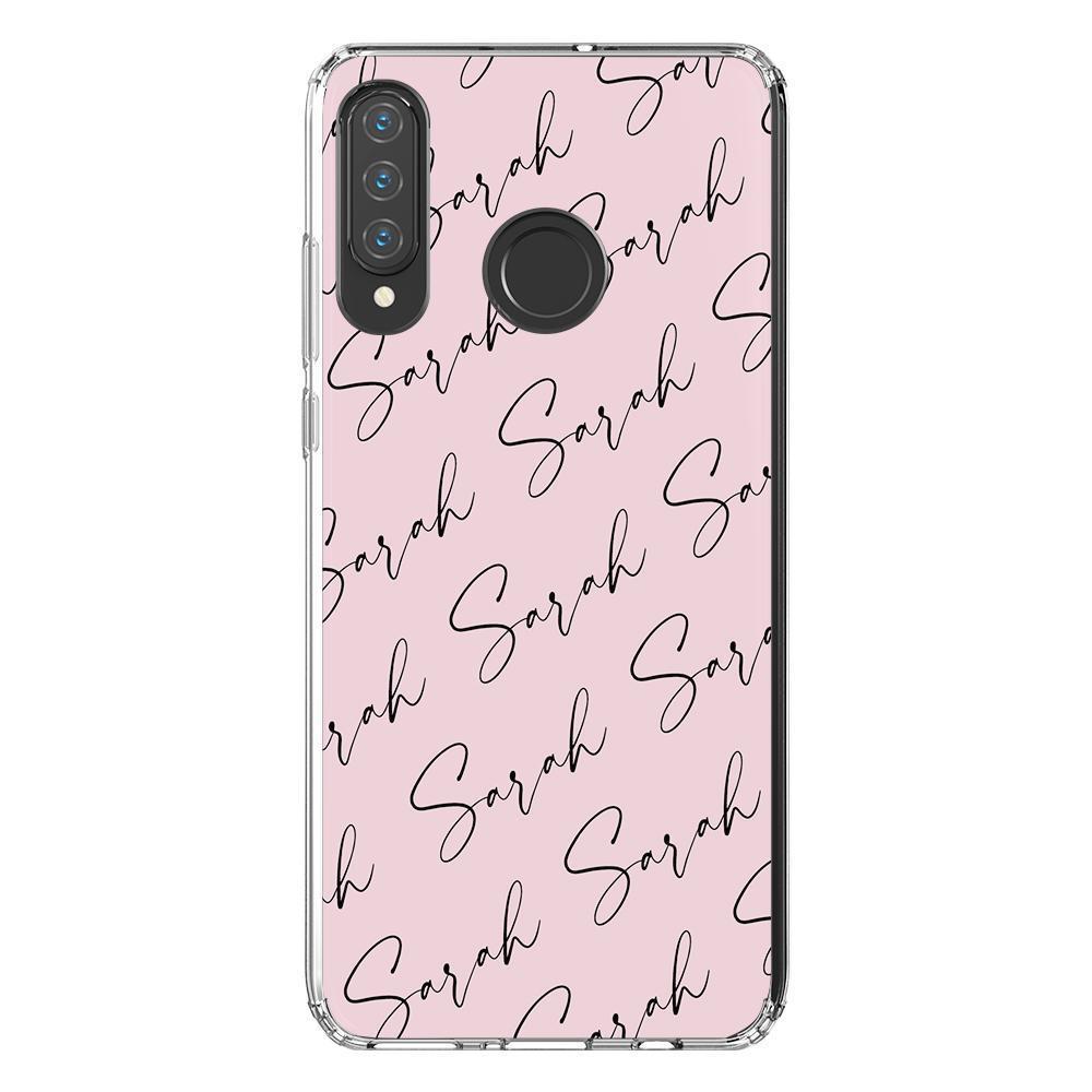 Personalised Script Name All Over Huawei P30 Lite Case