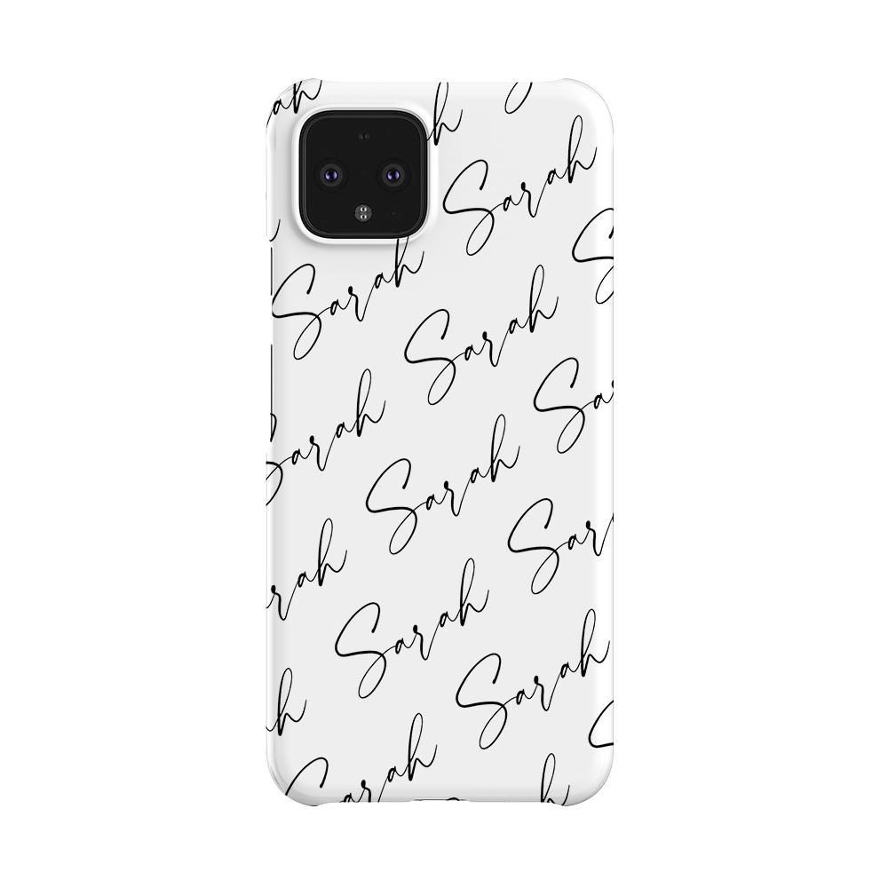 Personalised Script Name All Over Google Pixel 4 Case