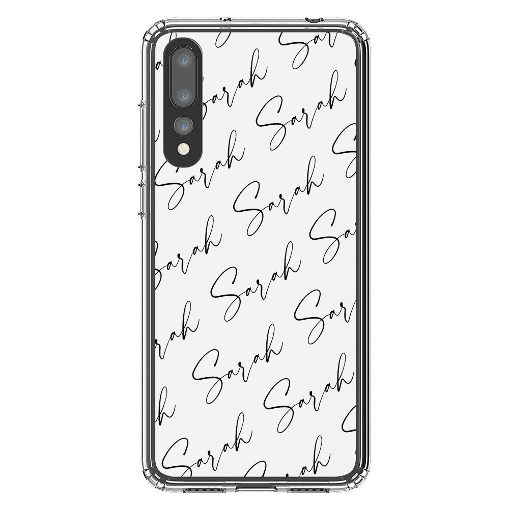 Personalised Script Name All Over Huawei P20 Pro Case