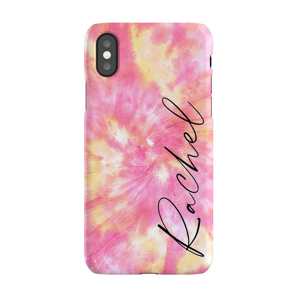 Personalised Tie Dye Name iPhone XS Case