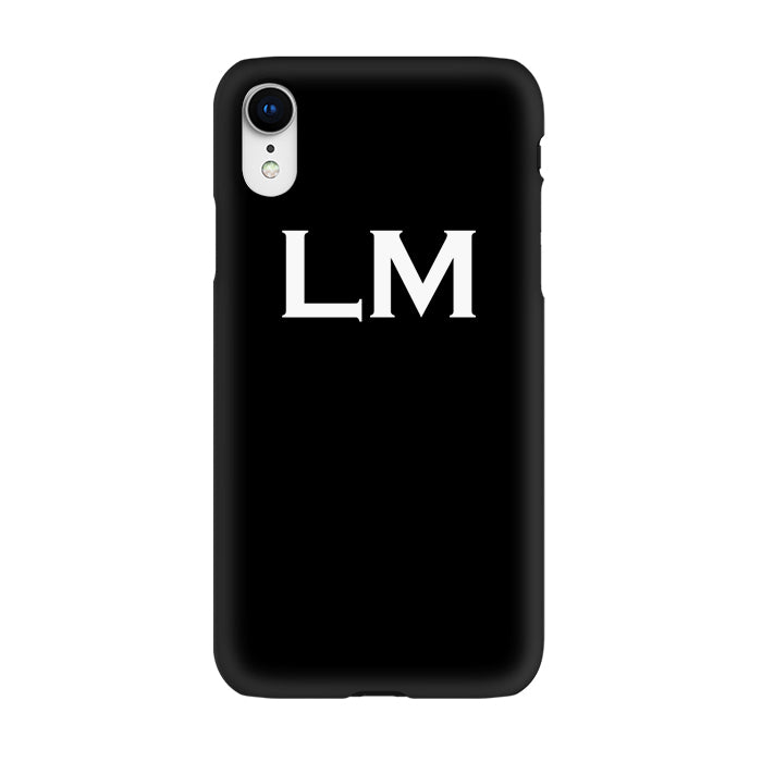 Personalised Black x White Top Initials iPhone XR Case