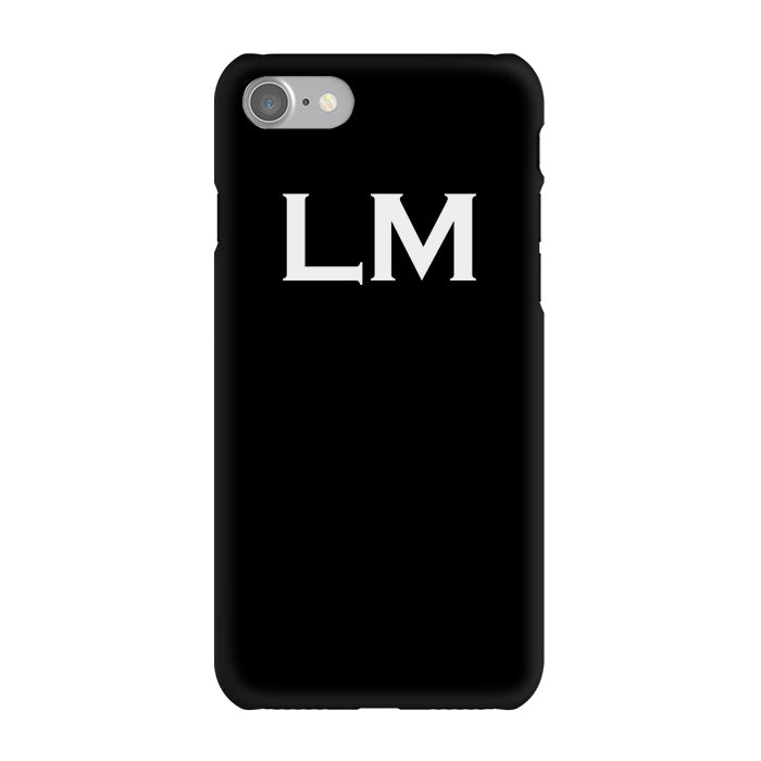 Personalised Black x White Top Initials iPhone 7 Case