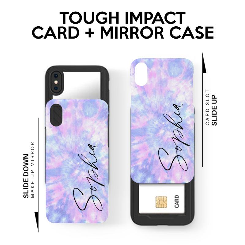 Personalised Blue Tie Dye Name iPhone 12 Pro Max Case