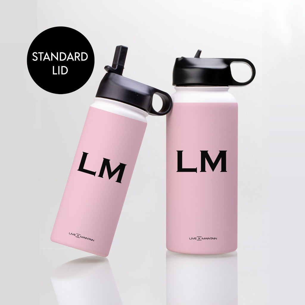 Personalised Bloom Initials Stainless Steele Water Bottle