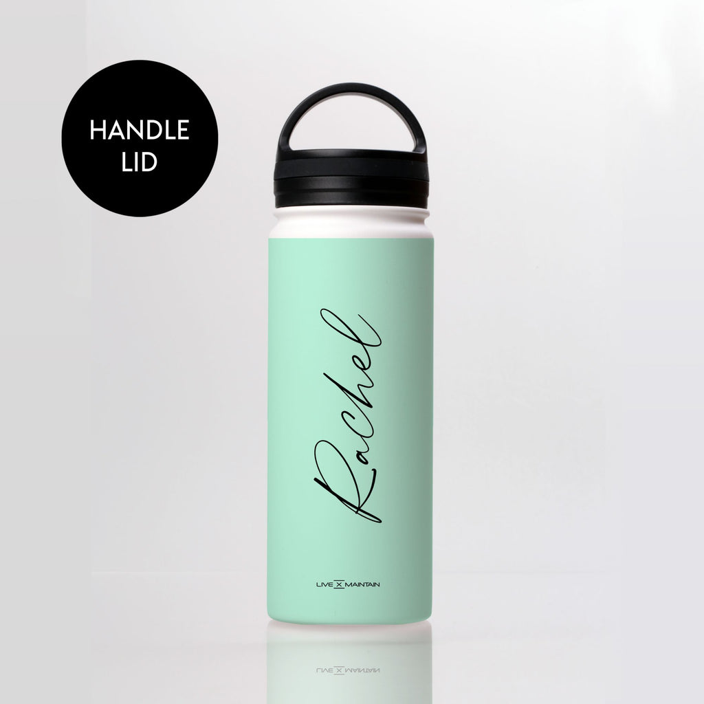 Personalised Pale Green Name Stainless Steele Water Bottle