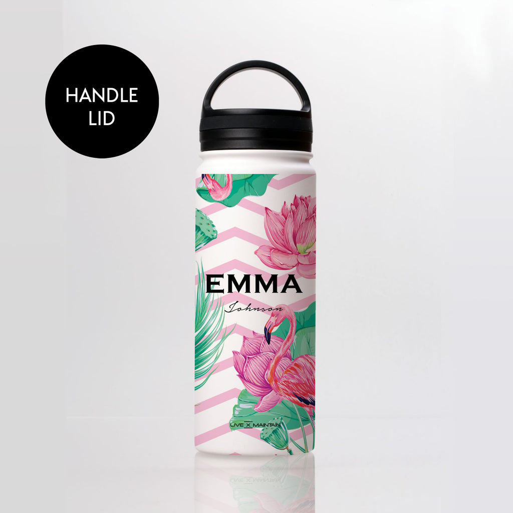 Personalised Flamingo Stainless Steele Water Bottle