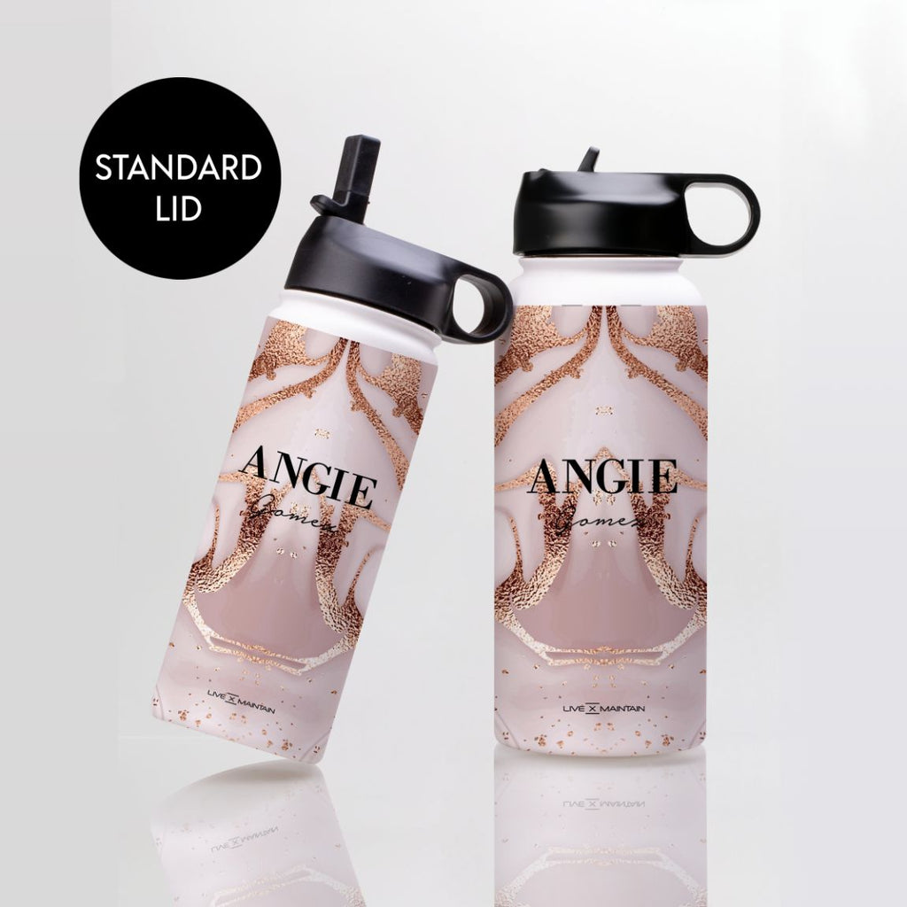 Personalised Liquid Marble Name Stainless Steele Water Bottle