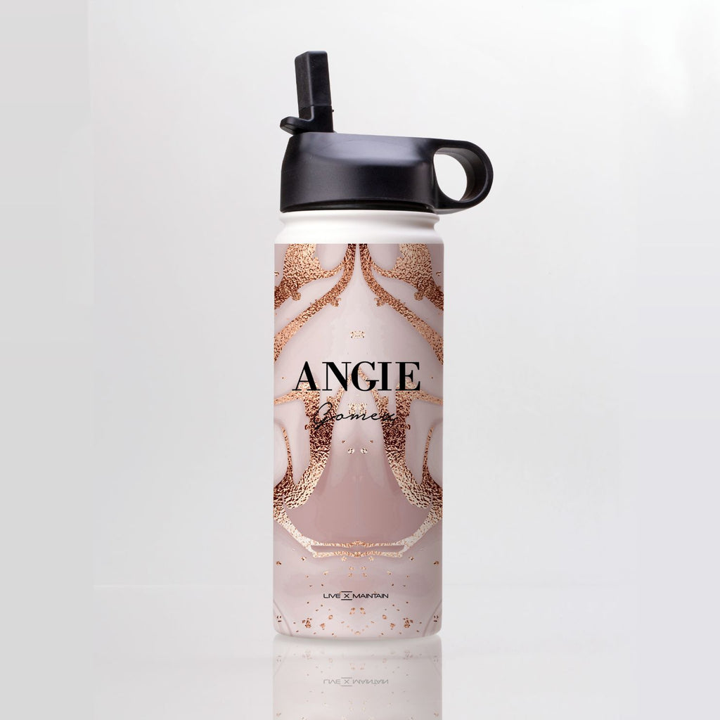 Personalised Liquid Marble Name Stainless Steele Water Bottle