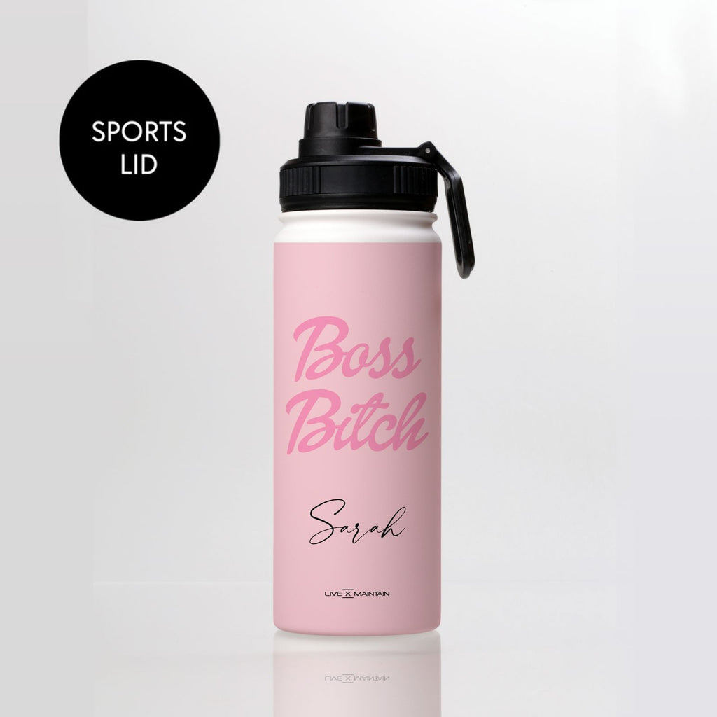 Personalised Boss B*tch Steele Water Bottle