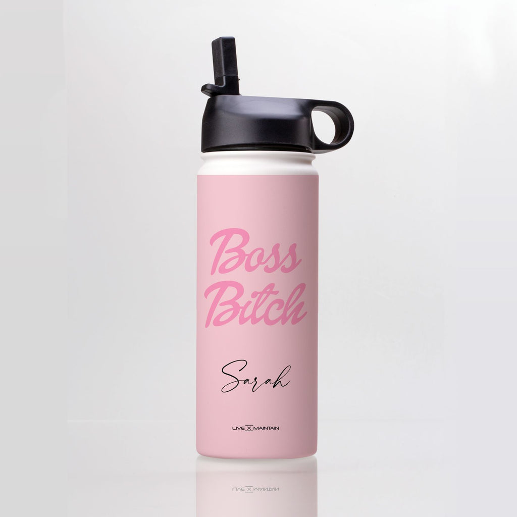 Personalised Boss B*tch Steele Water Bottle