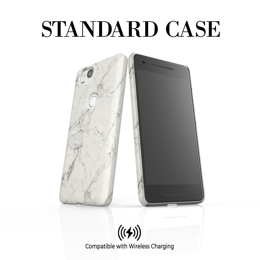 Personalised White Calacatta Marble Google Pixel 2 Case