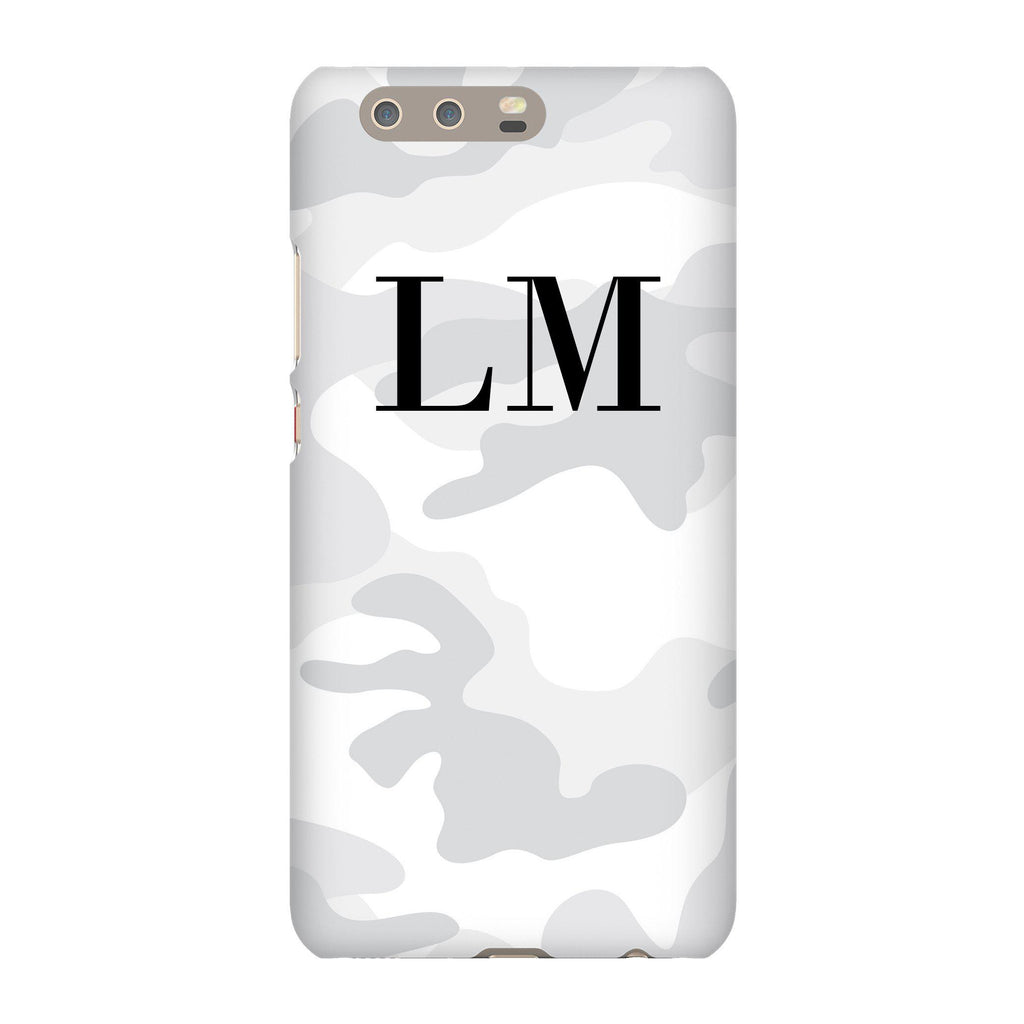 Personalised White Camouflage Initials Huawei P10 Case
