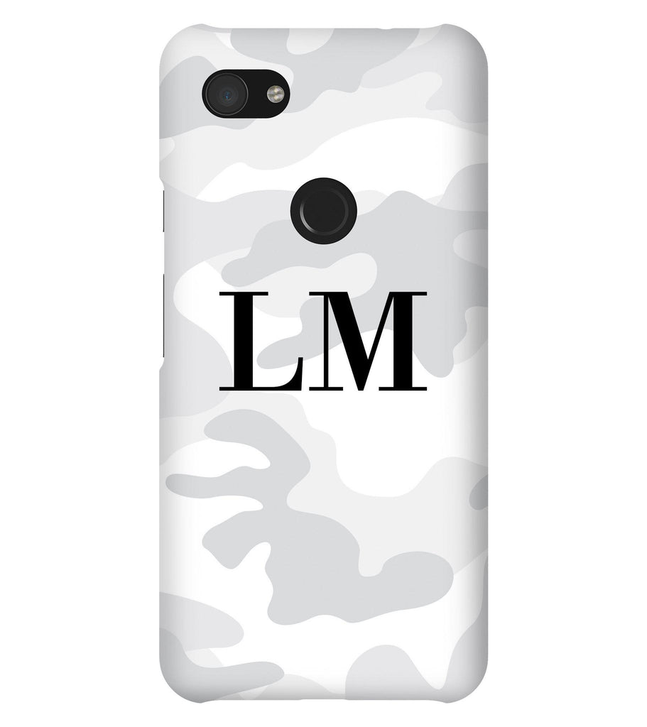 Personalised White Camouflage Google Pixel 3a XL