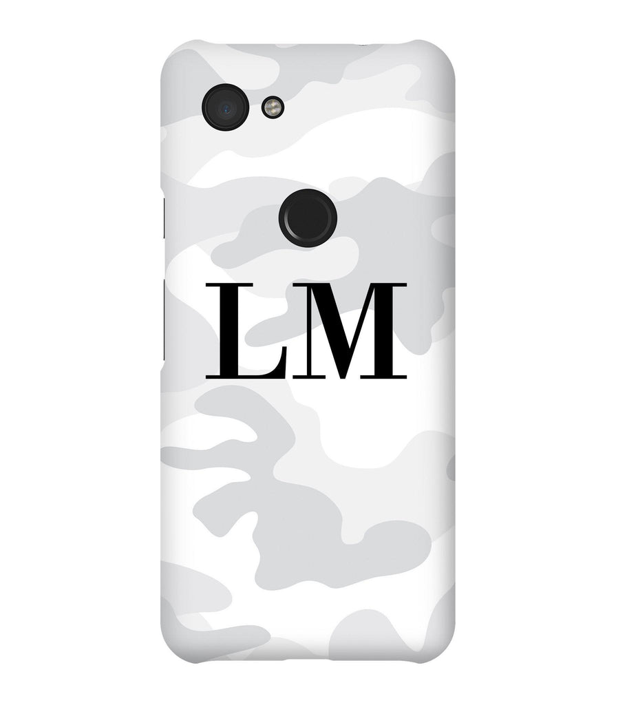 Personalised White Camouflage Google Pixel 3a Case