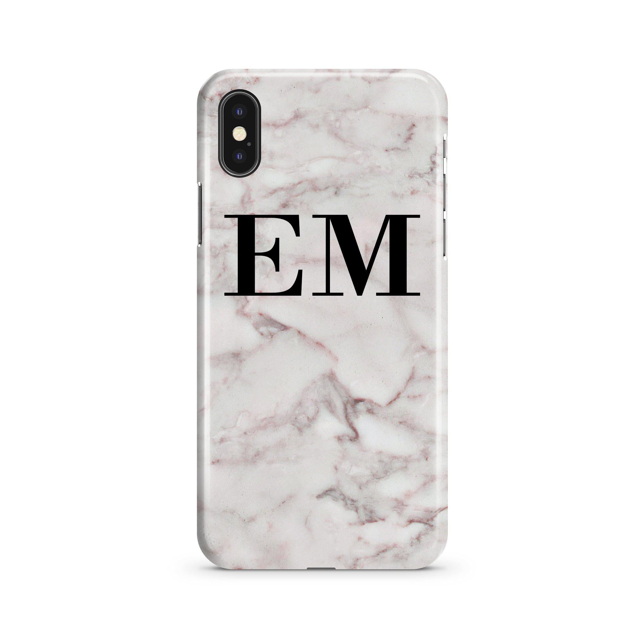 Personalised Napoli Marble Initials iPhone Max