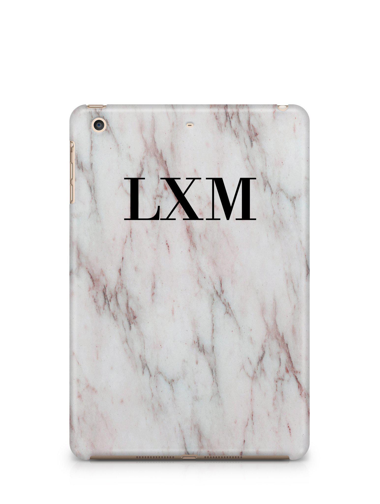 Personalised Rosa Marble Initials iPad Case