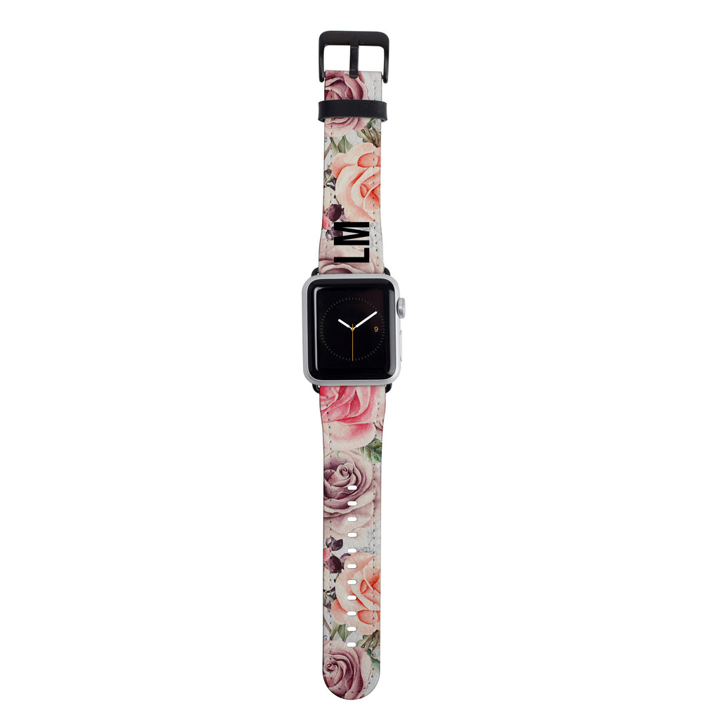 Personalised Watercolor Floral Apple Watch Strap