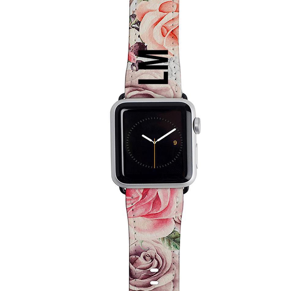 Personalised Watercolor Floral Apple Watch Strap