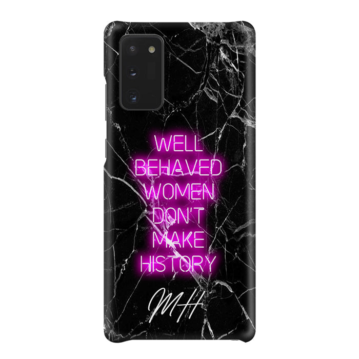 Personalised Well Behaved Women Samsung Galaxy Note 20 Case
