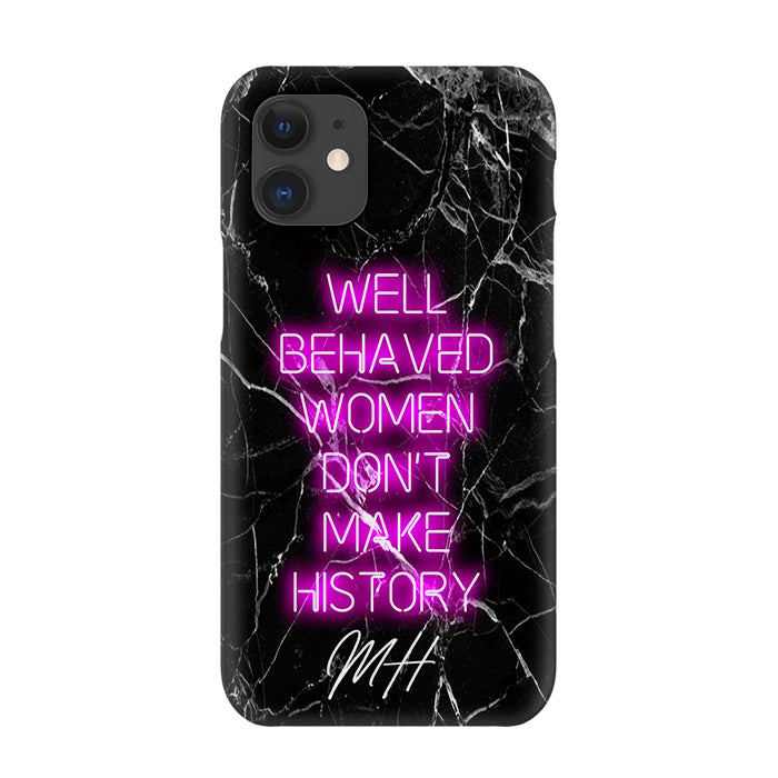 Personalised Well Behaved Women iPhone 12 Mini Case
