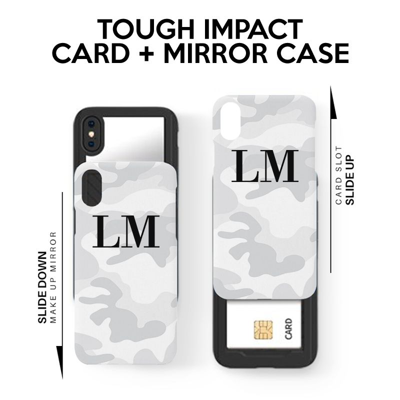 Personalised White Camouflage Initials Samsung Galaxy S20 Plus Case