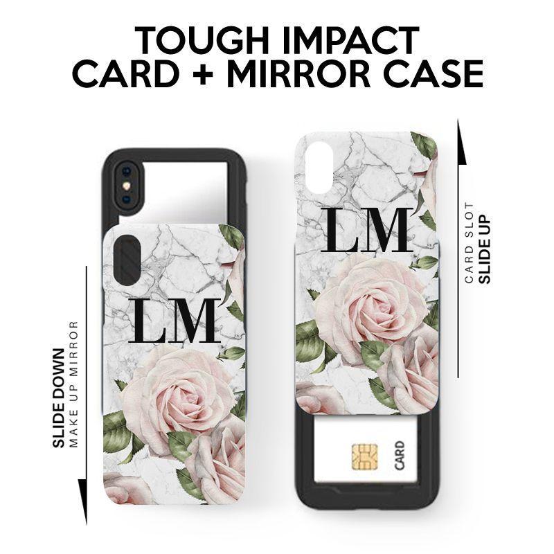 Personalised White Floral Marble Initials iPhone 12 Pro Max Case