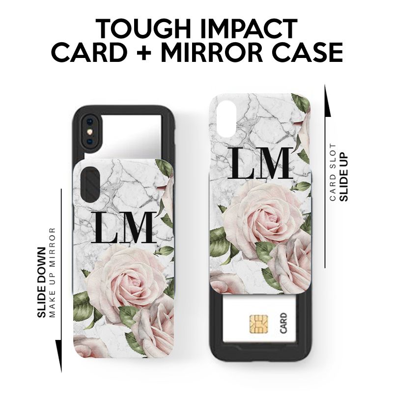 Personalised White Floral Marble Initials  iPhone 11 Pro Max Case