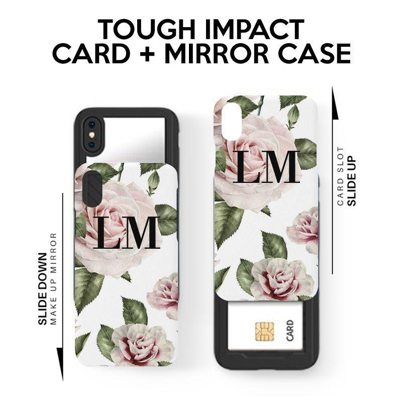 Personalised White Floral Rose Initials iPhone 12 Mini Case