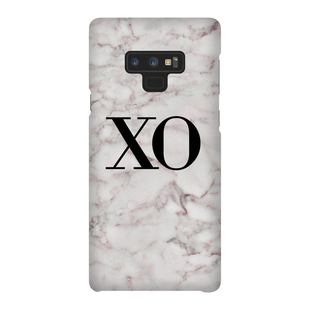 Personalised White Napoli Marble Initials Samsung Galaxy Note 9 Case