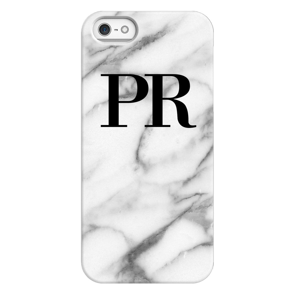 Personalised Pentelic Marble Initials iPhone 5/5s/SE (2016) Case