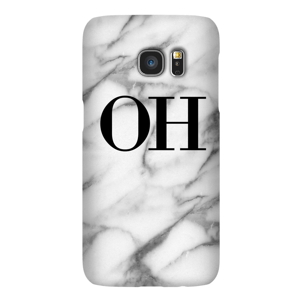 Personalised Pentelic Marble Initials Samsung Galaxy S7 Case