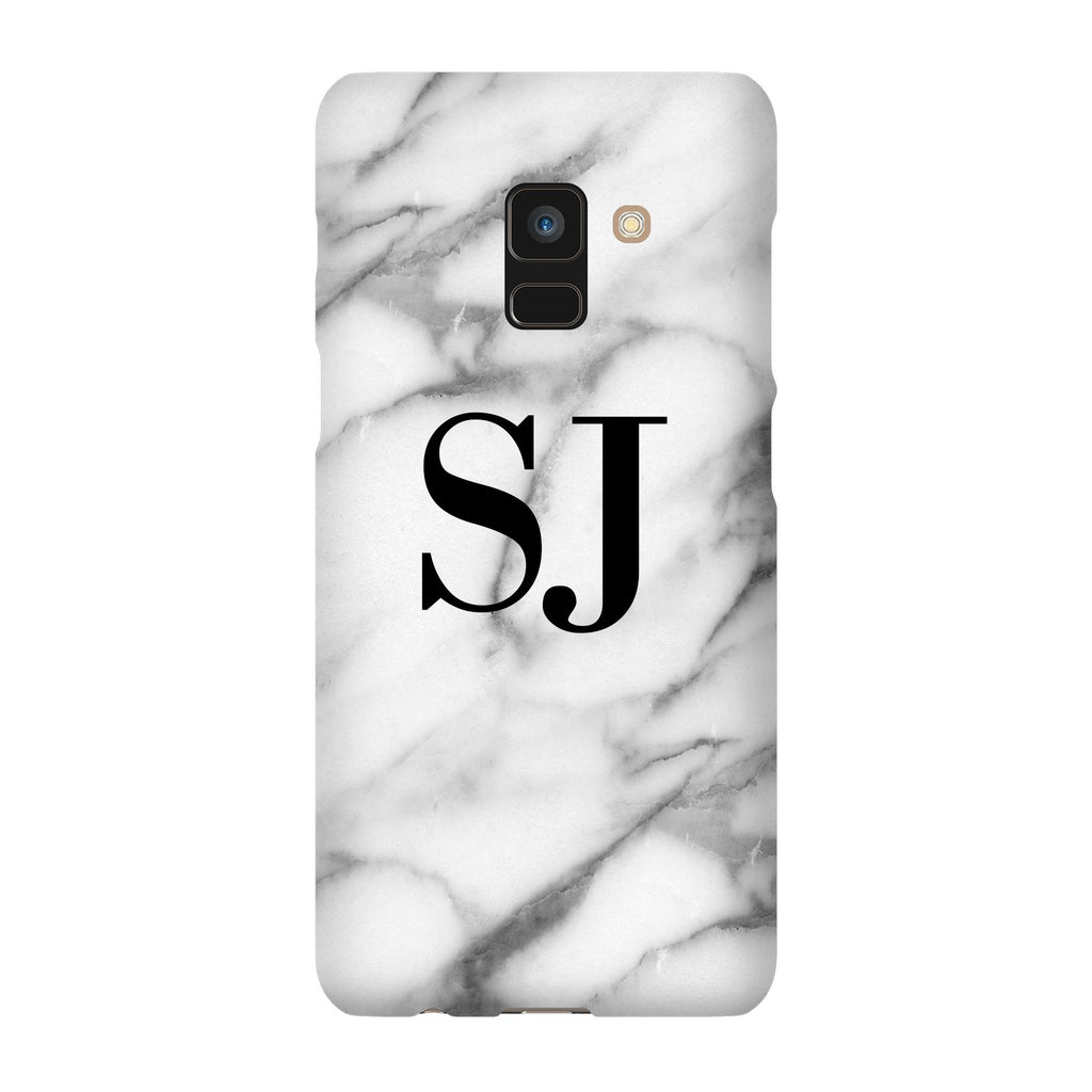 Personalised Pentelic Marble Initials Samsung Galaxy A8 Case